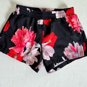 Old Navy Active Girls L (10–12) Floral GO-DRY Athletic Shorts – Adjustable Waist